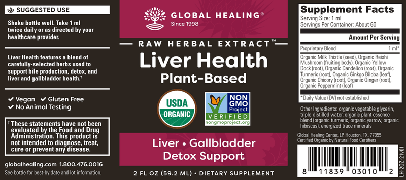 Liver Health (Global Healing) Label
