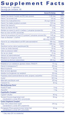 longevity nutrients pure encapsulations supplement facts