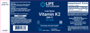 low dose vitamin k2 (life extension) label