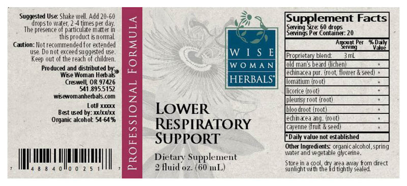 Lower Respiratory Support Wise Woman Herbals products