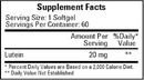 lutein (ecological formulas) supplement facts