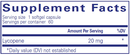 Lycopene 20 Mg 60 Count