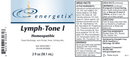 lymph-tone I (energetix) label