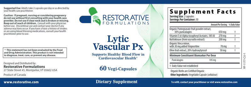 Lytic Vascular Px (Restorative Formulations) Label