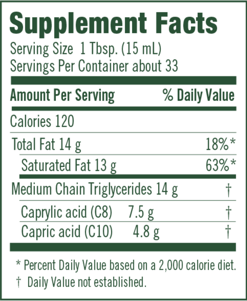 mct oil (flora) supplement facts