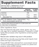 mct oil (protocol for life balance) supplement facts