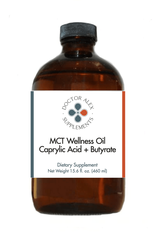 MCT wellness | doctor alex supplements | mct oil | caprylic acid | butyrate | sunbutyrate | keto diet | short chain fatty acids | scfa