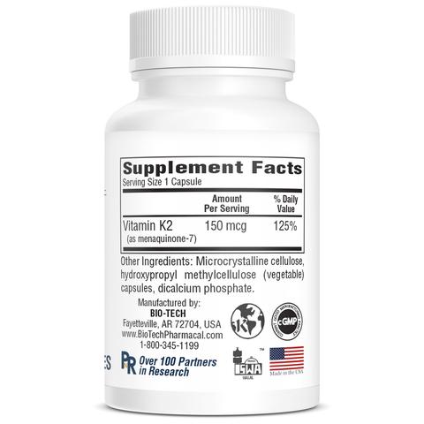 MK-7 (Vitamin K2) (Bio-Tech Pharmacal) Supplement Facts