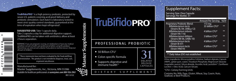 TruBifidoPRO® - Master Supplements Label