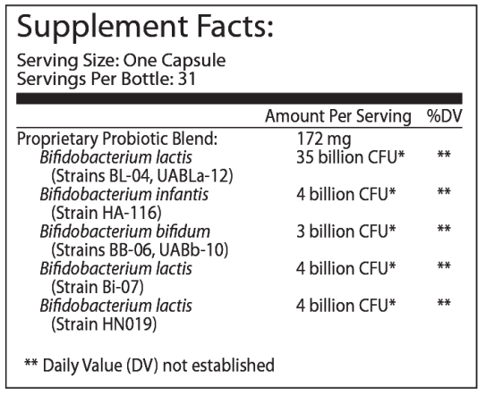 TruBifidoPRO® - Master Supplements Supplement Facts