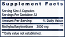 MSM (life extension) supplement facts