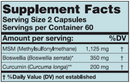 msm plus (karuna responsible nutrition) supplement facts