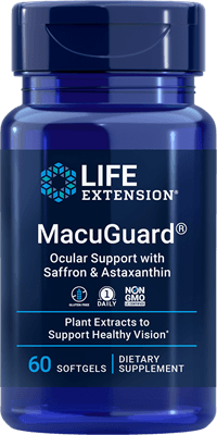 MacuGuard Ocular Support with Saffron & Astaxanthin (Life Extension) Front