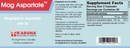 mag aspartate (karuna responsible nutrition) label