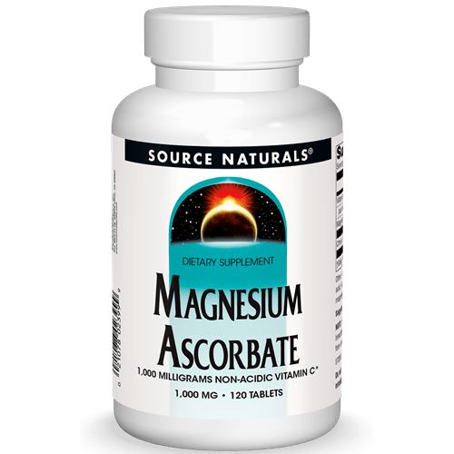 Magnesium Ascorbate 1000 mg (Source Naturals) Front