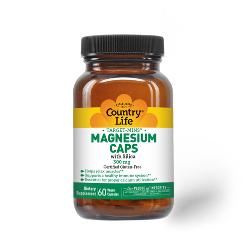 Magnesium Caps 300 mg (Country Life) Front