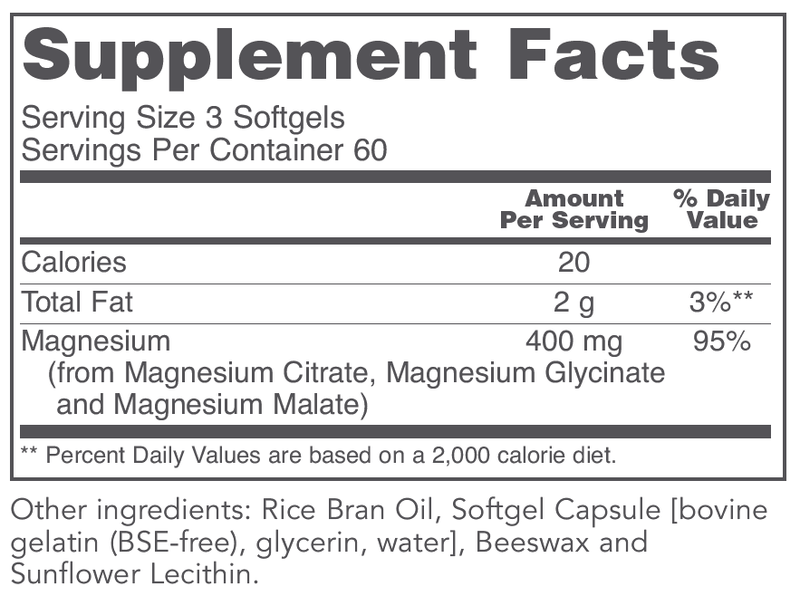Magnesium Citrate (Protocol for Life Balance) Supplement Facts