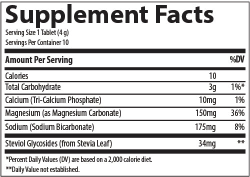 Magnesium Effervescent Raspberry Trace Minerals Research supplement facts