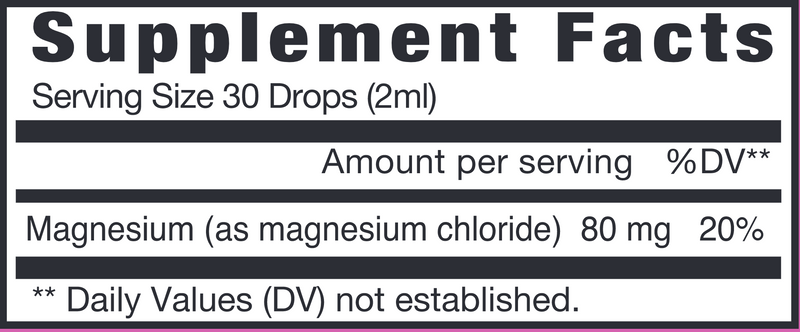 Magnesium Liquid (Eidon) Supplement Facts