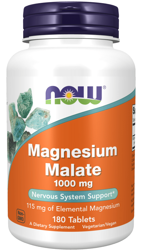Magnesium Malate 1000 mg (NOW) Front