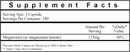 magnesium taurate (ecological formulas) supplement facts