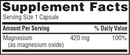 magnesium caps twinlab supplement facts