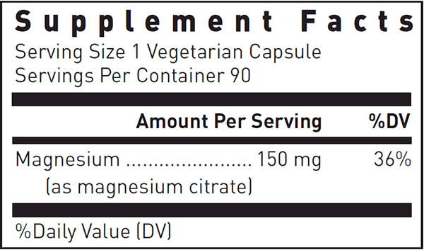 Magnesium Citrate Douglas Labs supplement facts