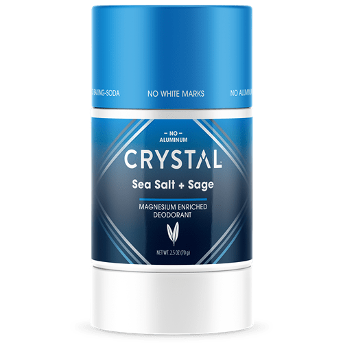 magnesium enriched sea salt & sage deodorant stick (crystal)