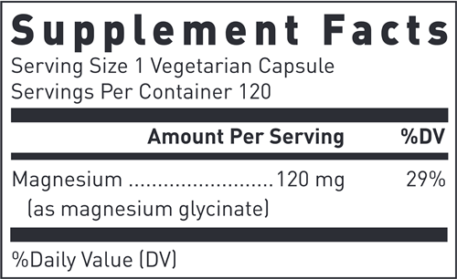 Magnesium Glycinate Douglas Labs supplement facts