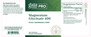 magnesium glycinate 400 gaia herbs pro label