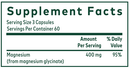 magnesium glycinate 400 gaia herbs pro supplement facts