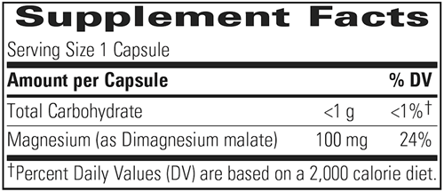 Magnesium Malate (Integrative Therapeutics) supplement facts