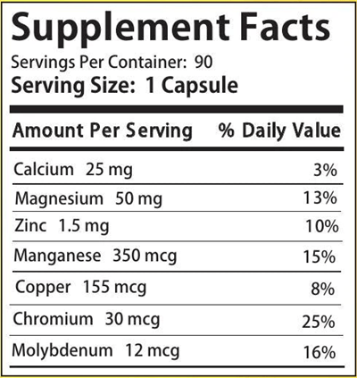 Magnesium Plus (Celtic Sea Salt) Supplement Facts