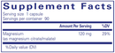 magnesium citrate malate pure encapsulations supplement facts