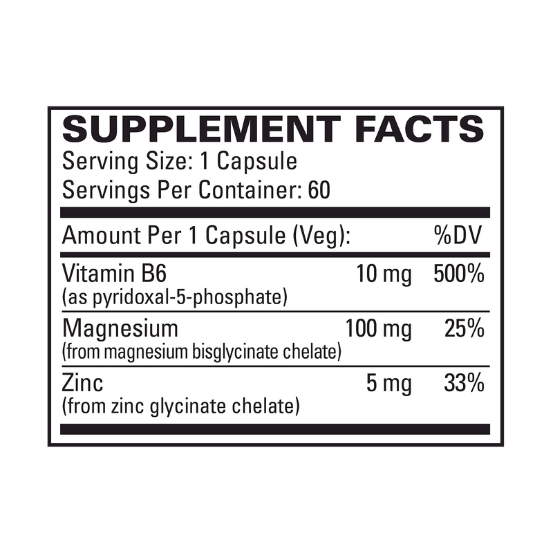 magnesium + p-5-p euromedica supplement facts