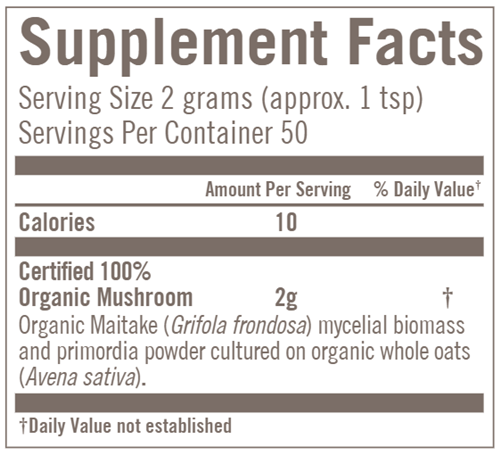 Maitake Mushroom Superfood Powder (Om Mushrooms) 100g supplement facts