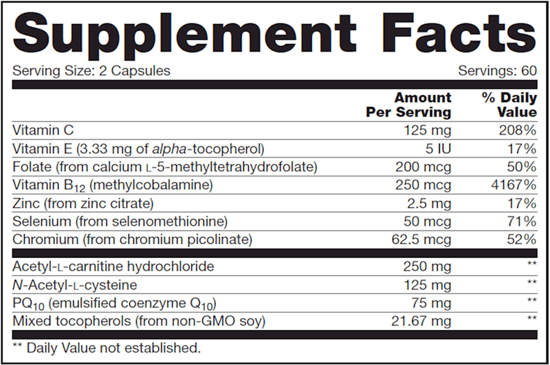 Male Fertility SAP (NFH Nutritional Fundamentals) Supplement Facts