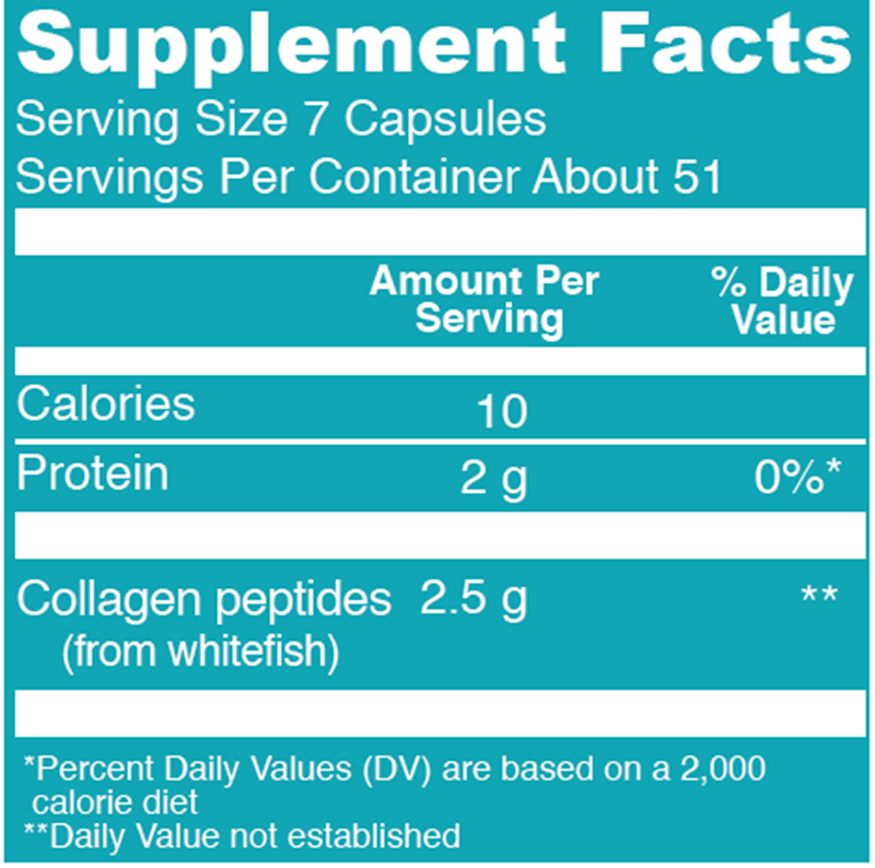 Marine Collagen Capsules (Vital Proteins) Supplement Facts
