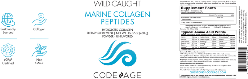 Marine Collagen Peptides Codeage Label