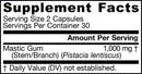 mastic gum 1000 mg jarrow formulas supplement facts