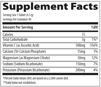 Max-Hydrate Immunity 4ct (Trace Minerals Research) Supplement Facts