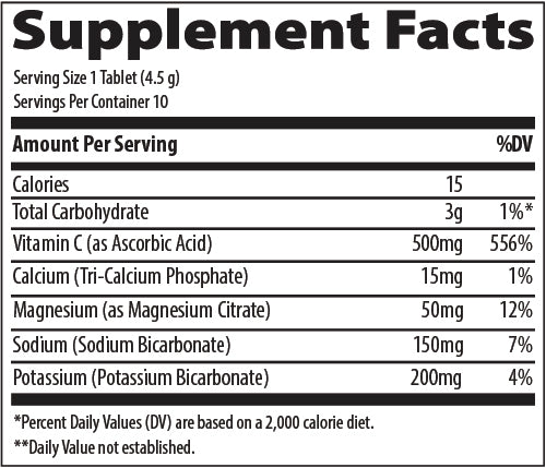 Max-Hydrate Immunity 8ct (Trace Minerals Research) Supplement Facts