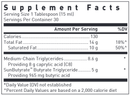 mct butyrate liquid douglas labs supplement facts