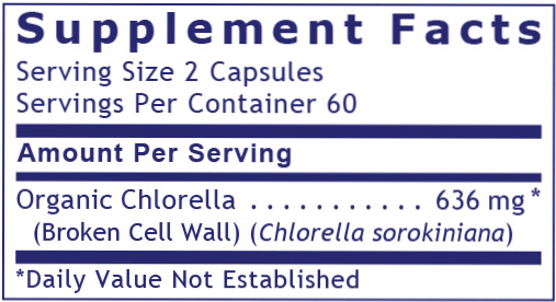 Medi-Chlorella-FX Premier (Premier Research Labs) Supplement Facts