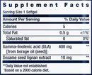 mega gla sesame lignans (life extension) supplement facts