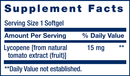 mega lycopene (life extension) supplement facts