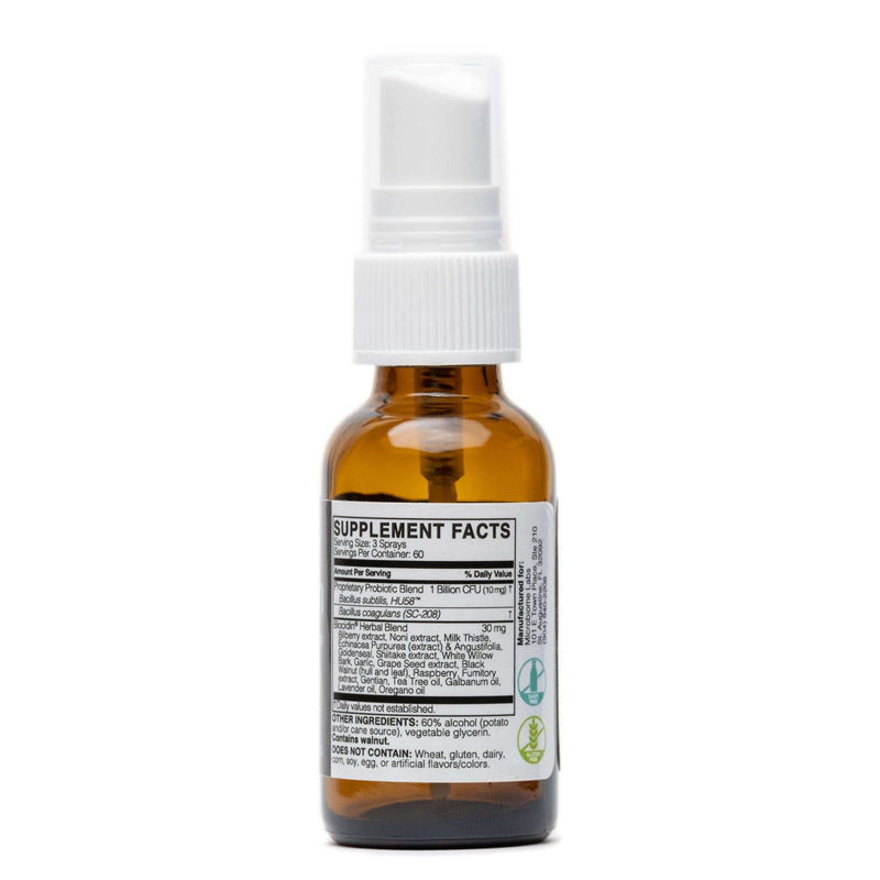 Megacidin - Herbal Probiotic Throat Spray (Microbiome Labs) Side