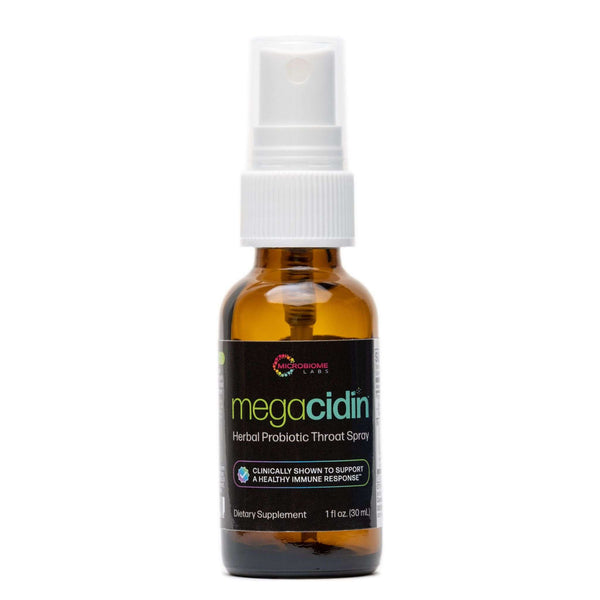 Megacidin - Herbal Probiotic Throat Spray (Microbiome Labs) Front