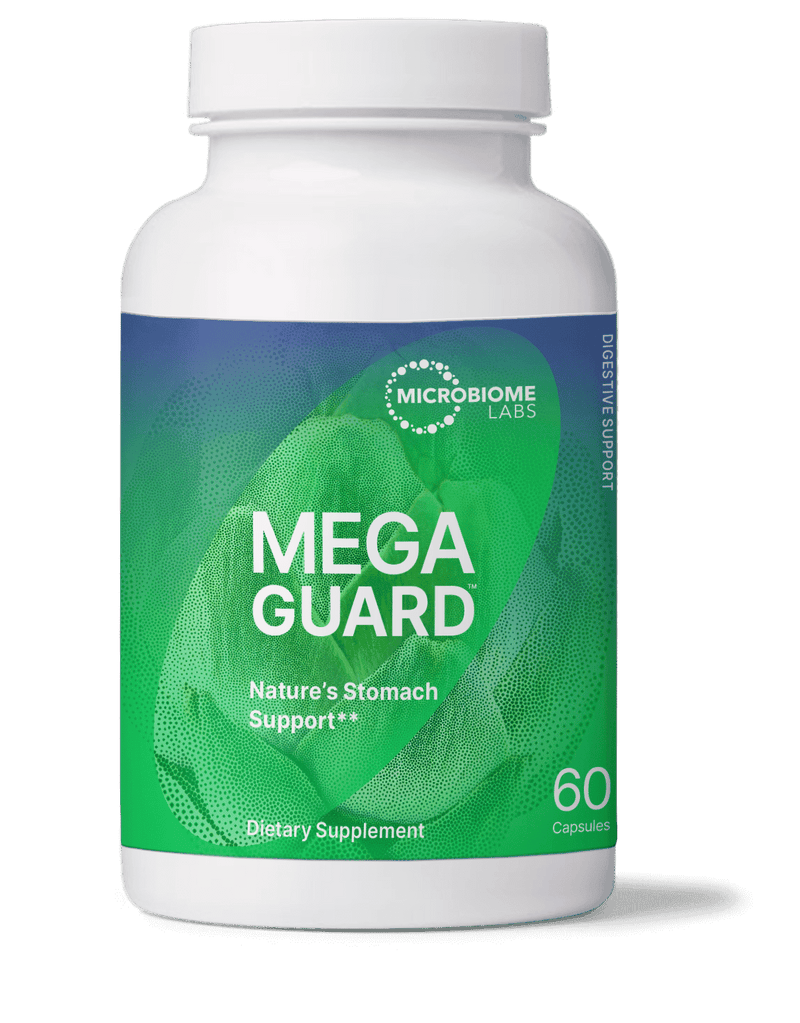 megaguard microbiome labs | gutgard | artichoke | gingerols | ginger | gut motility | h. pylori supplement | mucosal lining support
