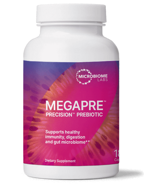 megapre - prebiotic capsules (microbiome labs) - a precision prebiotic to support key gut bacteria